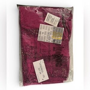 New LuLaRoe Pink Fun Patterned OS Leggings - One Size - Super Soft and Stretchy